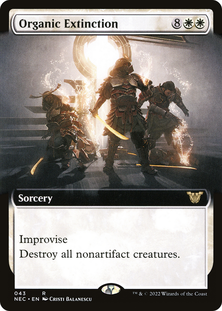 Organic Extinction (Extended Art) (NEC-043) - Neon Dynasty Commander: (Extended Art)