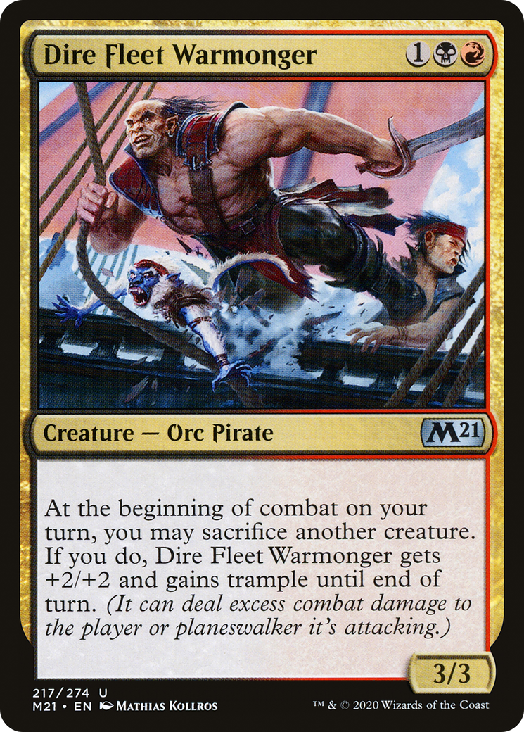 Dire Fleet Warmonger (M21-217) - Core Set 2021