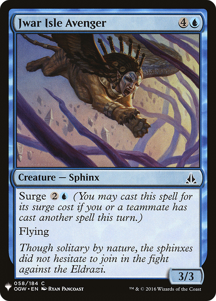 Jwar Isle Avenger (LIST-OGW-58) - The List