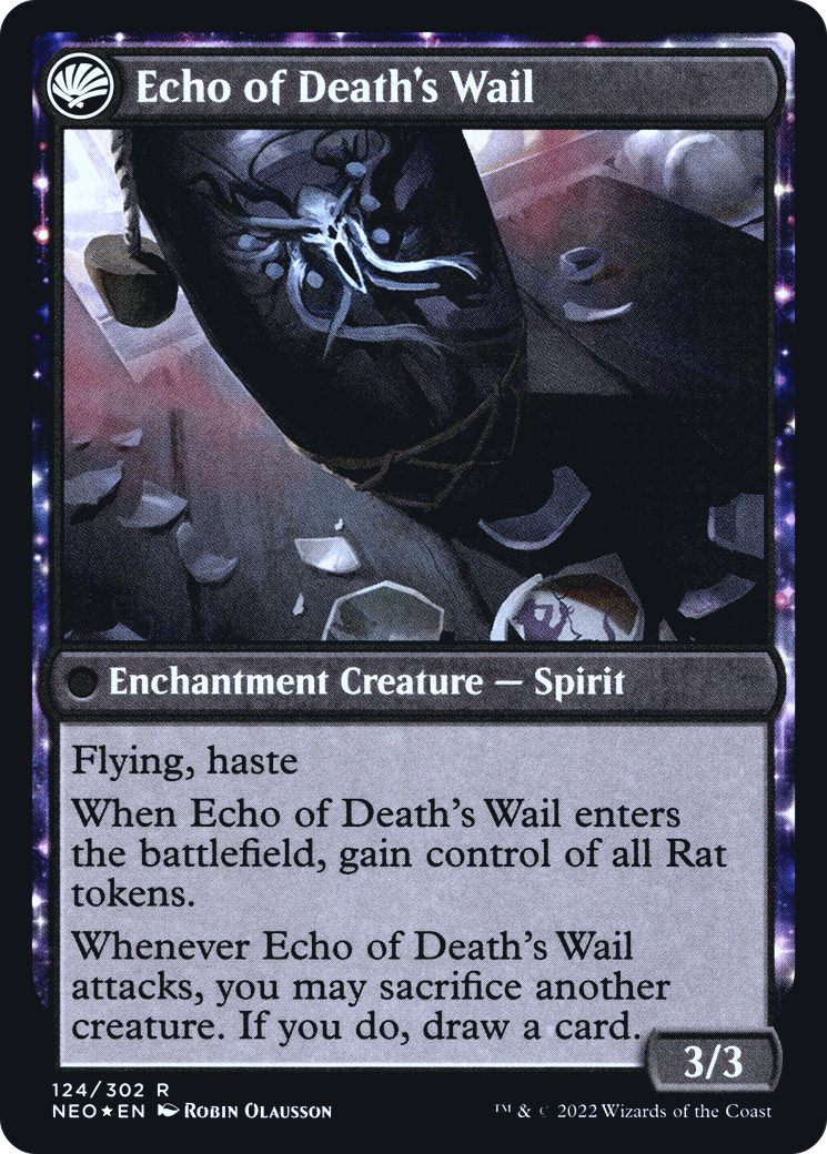 Hommage à Horobi // Echo of Death's Wail (PNEO-124S) - Kamigawa: Neon Dynasty Promos : (fandfc) Foil