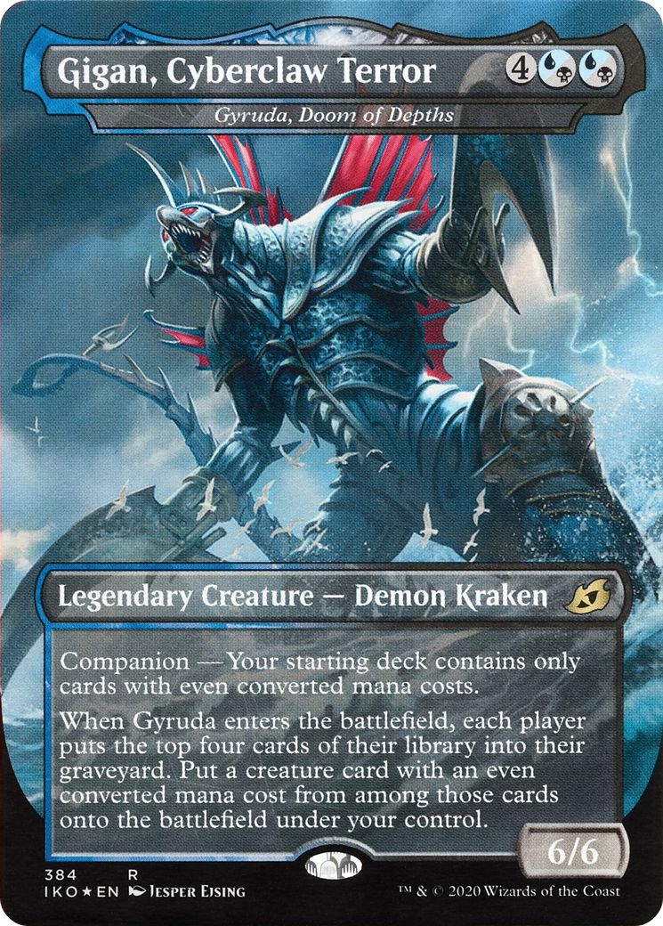 Gyruda, Destin des Profondeurs (IKO-384) - Ikoria : Repaire des Béhémoths / Gigan, Terreur Cybergriffe : (compagnon) (Sans Frontière) Foil