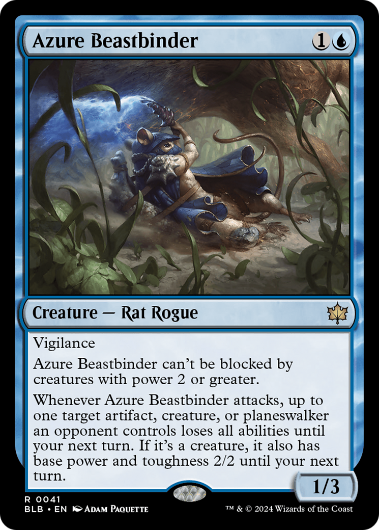 Azure Beastbinder (BLB-041) - Feuille Bloomburrow