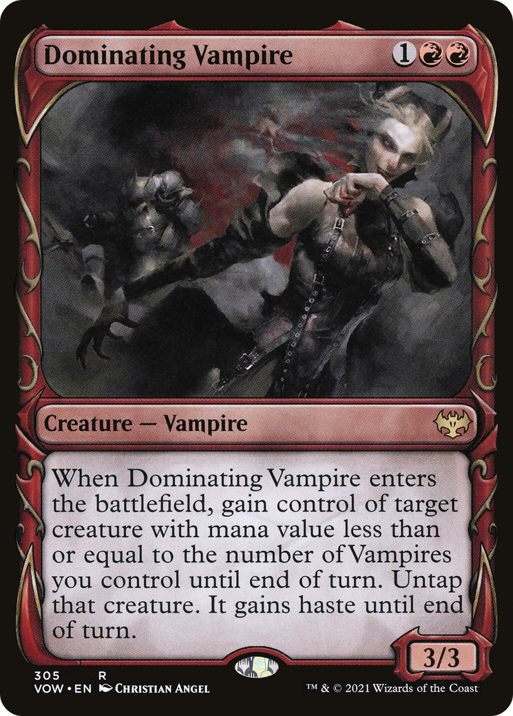 Dominating Vampire (Showcase) (VOW-305) - Innistrad: Crimson Vow: (Showcase)