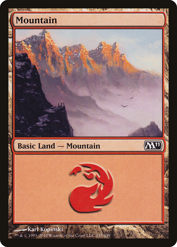 Mountain (245) (M11-245) - Magic 2011 Foil