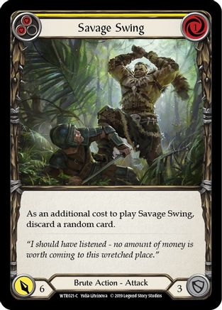 Savage Swing (Yellow) (WTR021) - Welcome to Rathe Unlimited Edition Rainbow Foil
