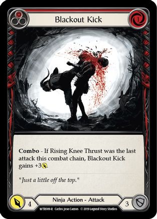 Blackout Kick (Red) (WTR089) - Welcome to Rathe 1st Edition Rainbow Foil