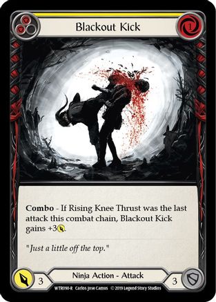 Blackout Kick (Yellow) (WTR090) - Welcome to Rathe Unlimited Edition Rainbow Foil