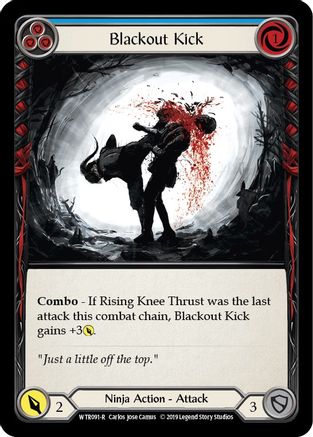 Blackout Kick (Blue) (WTR091) - Welcome to Rathe Unlimited Edition Rainbow Foil