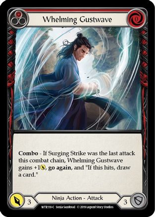 Whelming Gustwave (Red) (WTR110) - Welcome to Rathe Unlimited Edition Rainbow Foil
