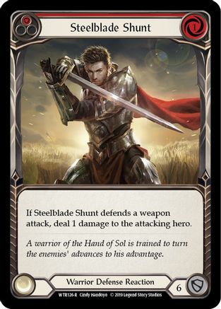 Steelblade Shunt (Red) (WTR126) - Welcome to Rathe 1st Edition Rainbow Foil
