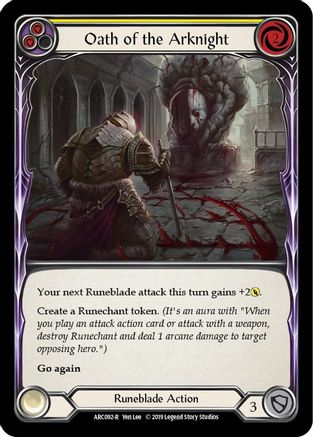 Le Serment de l'Arknight (Jaune) (ARC092) - Arcane Rising Édition illimitée Rainbow Foil