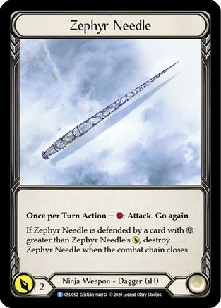 Aiguille de Zéphyr (Reverse) (CRU052) - Crucible of War Édition illimitée Arc-en-ciel