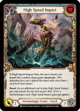 High Speed Impact (Blue) (CRU108) - Crucible of War Unlimited Edition Rainbow Foil