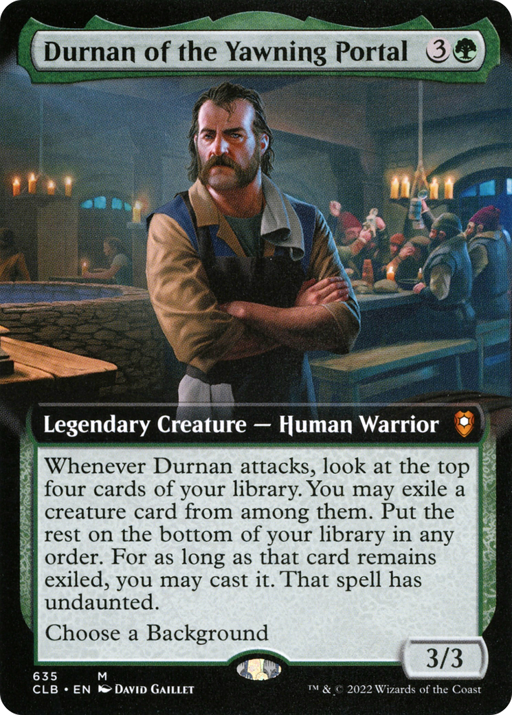 Durnan of the Yawning Portal (Extended Art) (CLB-635) - Commander Legends: Battle for Baldur's Gate: (Extended Art)