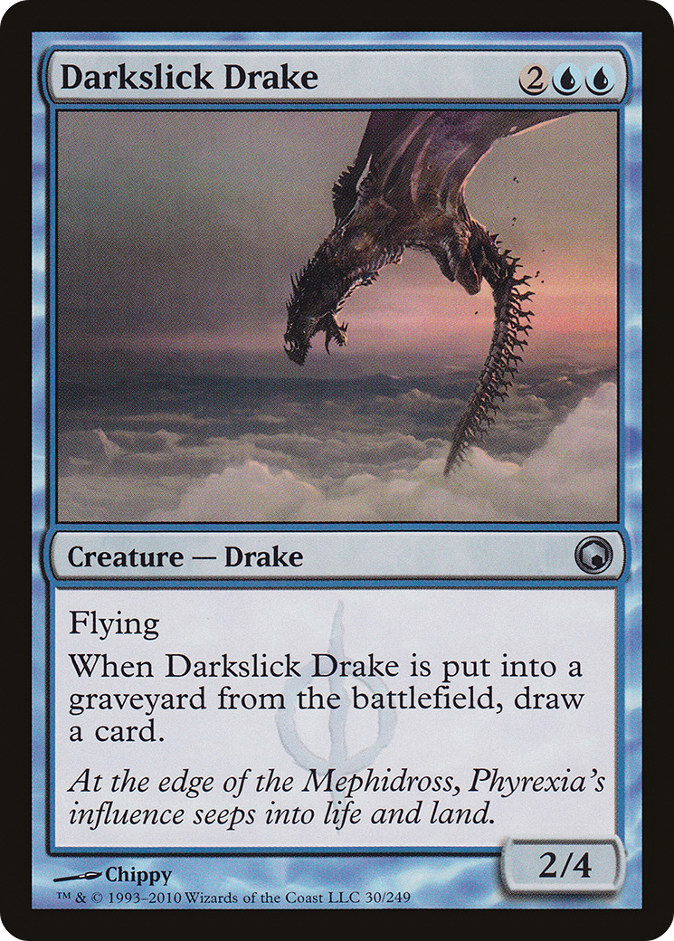 Darkslick Drake (SOM-030) - Cicatrices de Mirrodin Foil