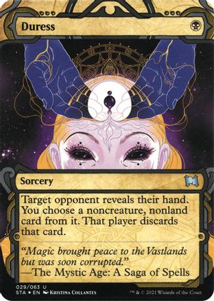 Duress (Foil Etched) (STA-029) - Strixhaven Mystical Archive (Borderless) Foil