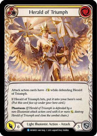 Herald of Triumph (Yellow) (MON009) - Monarch 1st Edition Rainbow Foil