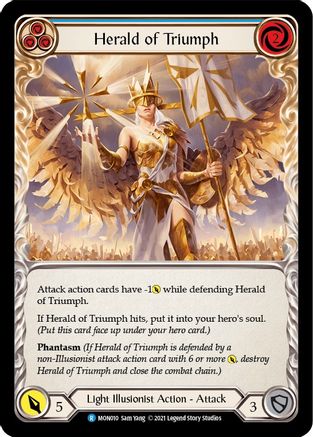 Herald of Triumph (Blue) (MON010) - Monarch Unlimited Edition Rainbow Foil