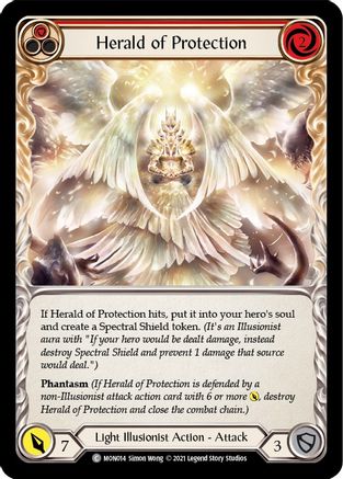 Herald of Protection (Red) (MON014) - Monarch Unlimited Edition Rainbow Foil