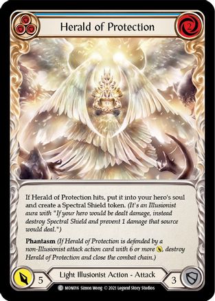 Herald of Protection (Blue) (MON016) - Monarch Unlimited Edition Rainbow Foil
