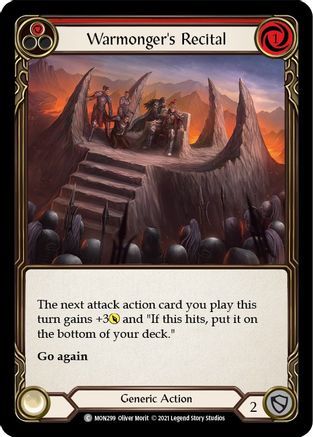 Warmonger's Recital (Red) (MON299) - Monarch Unlimited Edition