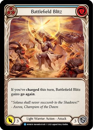 Battlefield Blitz (Blue) (MON038) - Monarch 1st Edition