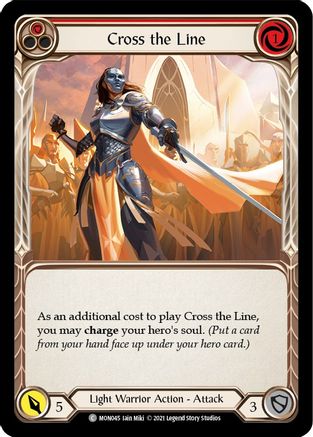 Cross the Line (Rouge) (MON045) - Monarch 1ère édition Rainbow Foil