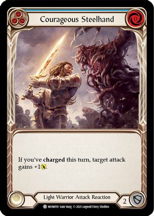 Main d'acier courageuse (bleue) (MON059) - Monarch 1re édition Rainbow Foil