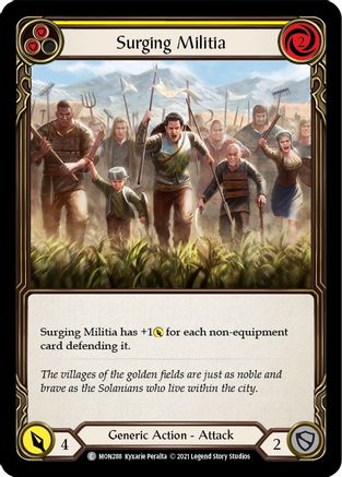 Surging Militia (jaune) (MON288) - Monarch Unlimited Edition Rainbow Foil