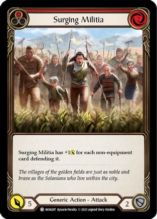 Surging Militia (rouge) (MON287) - Monarch Unlimited Edition Rainbow Foil