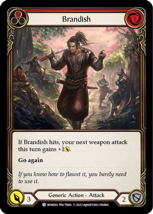 Brandish (Rouge) (MON269) - Monarch Édition illimitée Rainbow Foil