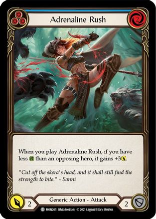 Adrenaline Rush (Blue) (MON265) - Monarch 1st Edition Rainbow Foil