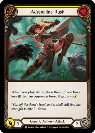 Adrenaline Rush (Yellow) (MON264) - Monarch 1st Edition Rainbow Foil