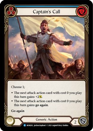 Captain's Call (Blue) (MON262) - Monarch 1st Edition Rainbow Foil