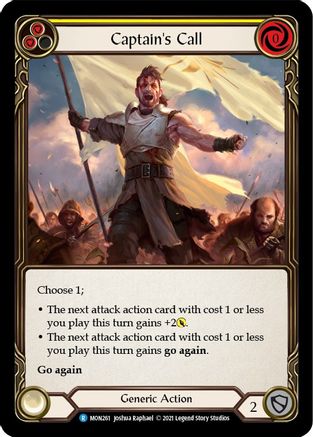 Captain's Call (Yellow) (MON261) - Monarch Unlimited Edition Rainbow Foil