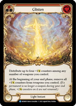 Glisten (Red) (MON069) - Monarch 1st Edition Rainbow Foil