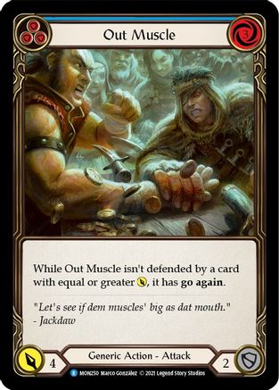 Out Muscle (Blue) (MON250) - Monarch Unlimited Edition Rainbow Foil
