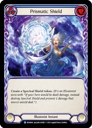 Prismatic Shield (Blue) (MON094) - Monarch 1st Edition Rainbow Foil
