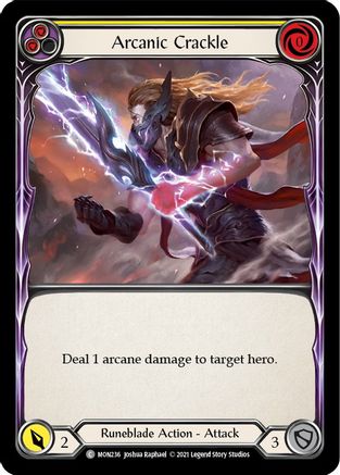 Arcanic Crackle (jaune) (MON236) - Monarch Unlimited Edition Rainbow Foil