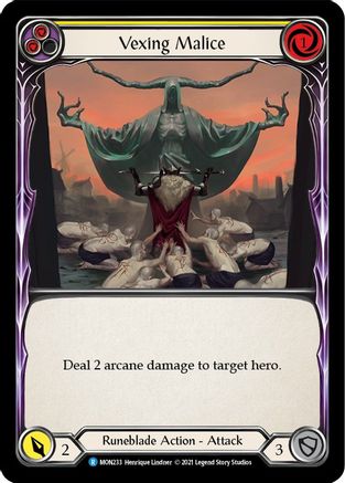 Vexing Malice (Yellow) (MON233) - Monarch 1st Edition Rainbow Foil
