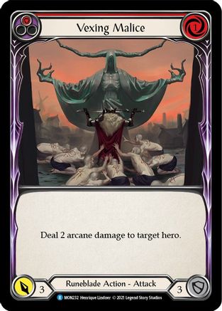 Vexing Malice (Red) (MON232) - Monarch 1st Edition Rainbow Foil
