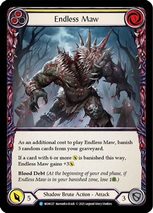 Endless Maw (Yellow) (MON127) - Monarch Unlimited Edition Rainbow Foil