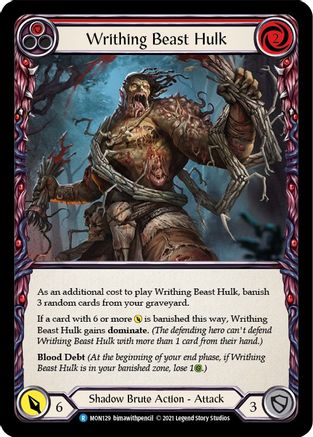 Writhing Beast Hulk (Red) (MON129) - Monarch Unlimited Edition Rainbow Foil