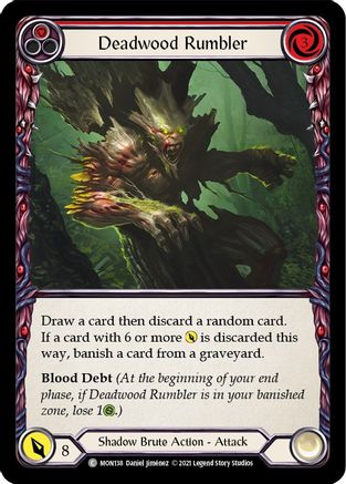 Deadwood Rumbler (Red) (MON138) - Monarch 1st Edition Rainbow Foil