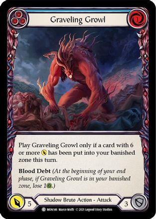 Graveling Growl (Blue) (MON146) - Monarch 1st Edition