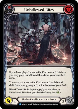 Unhallowed Rites (Red) (MON159) - Monarch Unlimited Edition