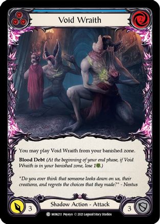 Void Wraith (Blue) (MON211) - Monarch 1st Edition Rainbow Foil