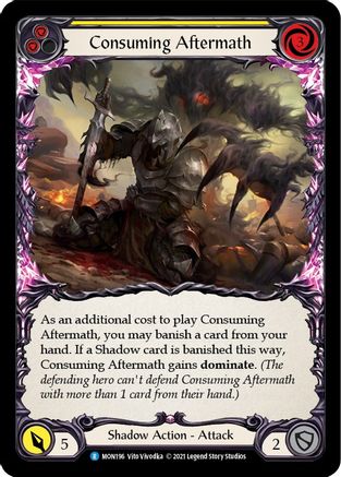 Consuming Aftermath (Jaune) (MON196) - Monarch Unlimited Edition Rainbow Foil