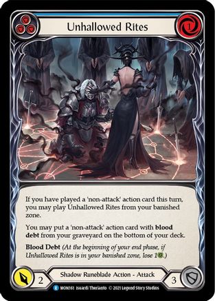 Rites impies (bleu) (MON161) - Monarch Unlimited Edition Rainbow Foil