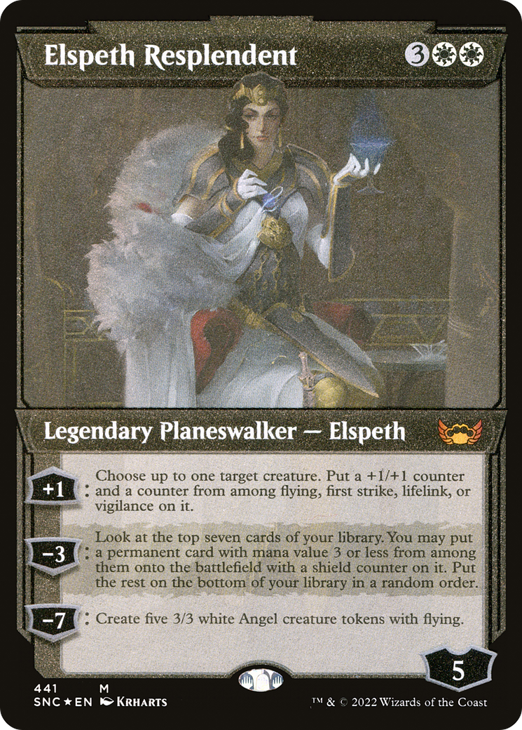 Elspeth Resplendent (Showcase) (Foil Etched) (SNC-441) - Streets of New Capenna: (Showcase) Foil